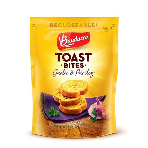 Buy Bauducco Toast Bites Garlic & Parsley, Delicious, Light & Crispy ...