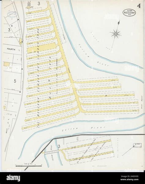 Sanborn Fire Insurance Map from Necedah, Juneau County, Wisconsin Stock ...
