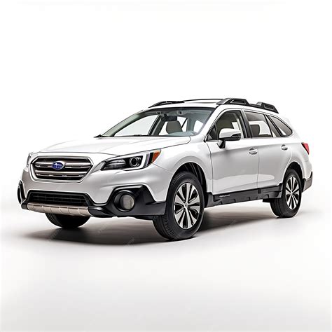 Premium AI Image | Car Isolated on White Background Subaru Outback White Car Blank Clean on ...