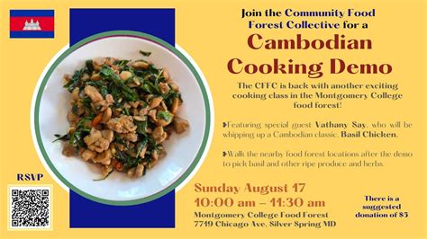 Cooking demo: Cambodian Basil Chicken, 7719 Chicago Ave, Silver Spring ...