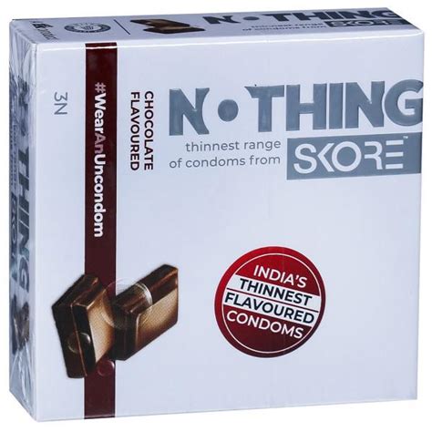 Skore Nothing Condoms Chocolate flavoured (3 Condoms in 1Pack)
