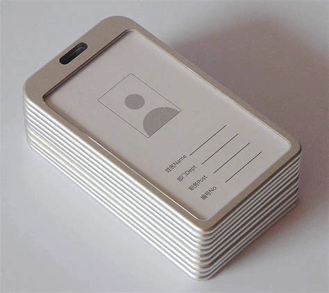 AMKAY I- Cards 0011 55x85mm | Hard Metal ID Card Holder/Badge for ...