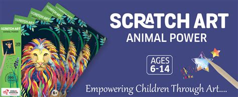 Buy Chalk and Chuckles Animal Power Scratch Art Kit for Kids 6-12, DIY ...