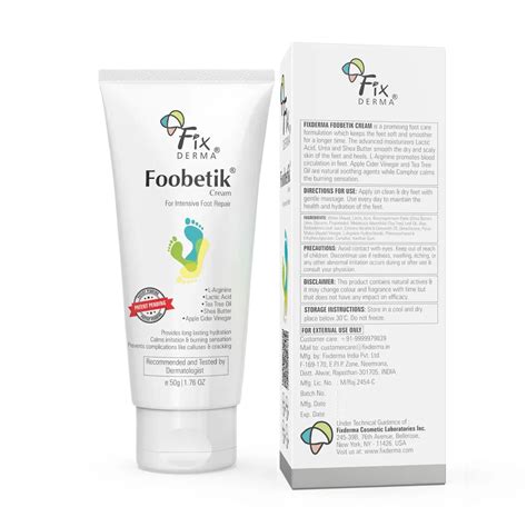 Fixderma Foobetik Diabetic Foot Cream 50g | Cracked Heels – Fixderma ...