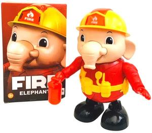 IndusBay Musical Funny Dancing Fire Fighter Rescue Elephant Robot Toy ...