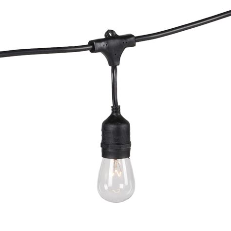 Harbor Breeze 48-ft Plug-in Black Indoor/Outdoor String Light with 24 ...
