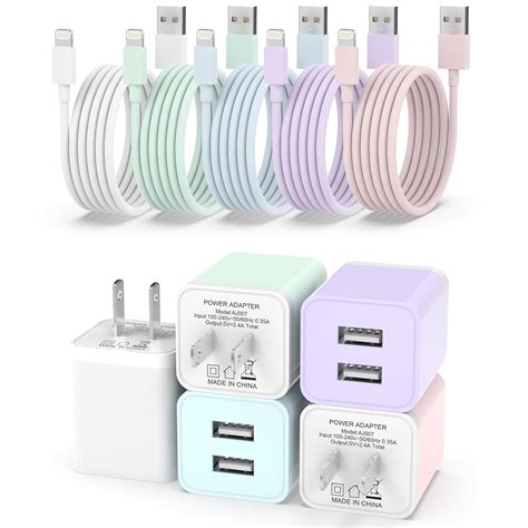 Amazon.com: 5Pack iPhone Charger [MFi Certified], iGENJUN Dual Port USB ...