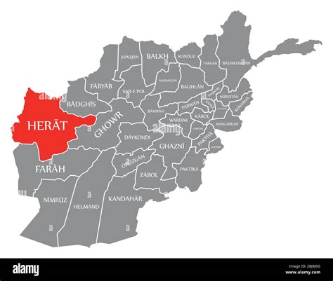 Map Of Herat Province Afghanistan