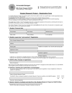 Fillable Online waste uni-stuttgart Page 1 yes no ! ! Student Research ...