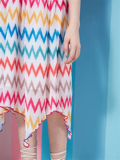 Buy White Chevron Dresses For Girls Online