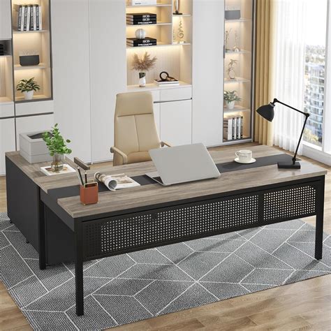 Tribesigns Executive Office Desk with File Cabinet, India | Ubuy