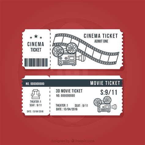 Vintage cinema tickets set | Free Vector