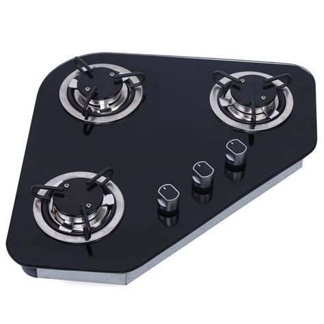 Buy Stove, 24" 3 Burner LPG Stove Cooktop Adjustable Fire Auto Ignition ...