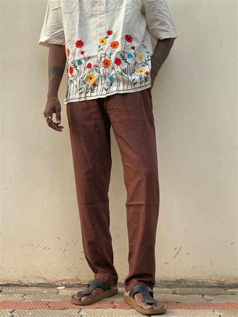 Brown Relax Fit Linen Pants – BEAUTIFUL BLUE