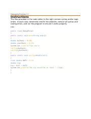 Image result for 3 8 1. Debugging Exercise