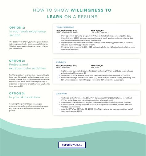 How To Demonstrate Willingness To Learn on a Resume