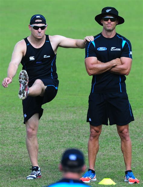 Nathan McCullum stretches during a training session | ESPNcricinfo.com