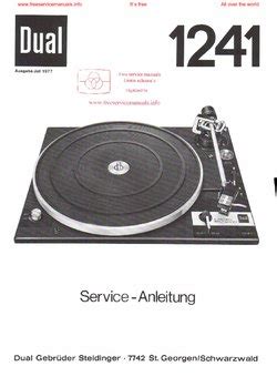 Dual 1241 Service Manual PDF Free Download