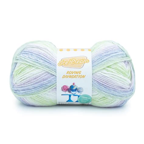 Yarn Bee Hilo Ice Cream Lion Brand - 100% Acrílico, 100g, Color Ube ...