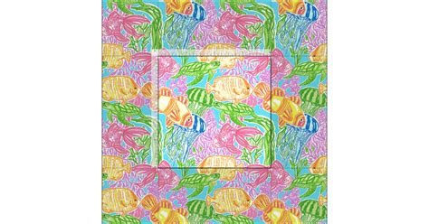 Colorful Tropical Fish Pattern Fabric | Zazzle