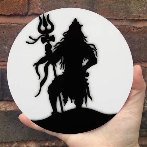 E-ONE HUB |Shiv Ji 3D Morden Round Acrylic Wall Art - Mahakal Wall ...
