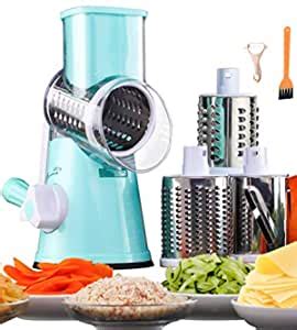 Mandoline Slicer Round Rotary Cheese Grater 3-in-1 Vegetable Slicer ...