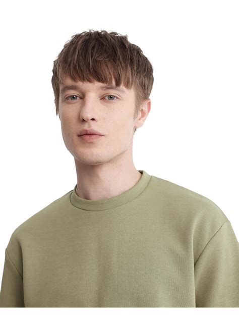 Buy Rare Rabbit Qlos Olive Plain Boxy Fit T-Shirt Online