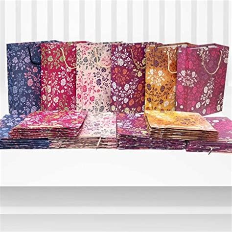 Pb PapyrusBolsys Paper Bags Flower Design Small Size Multicolor Pack of ...
