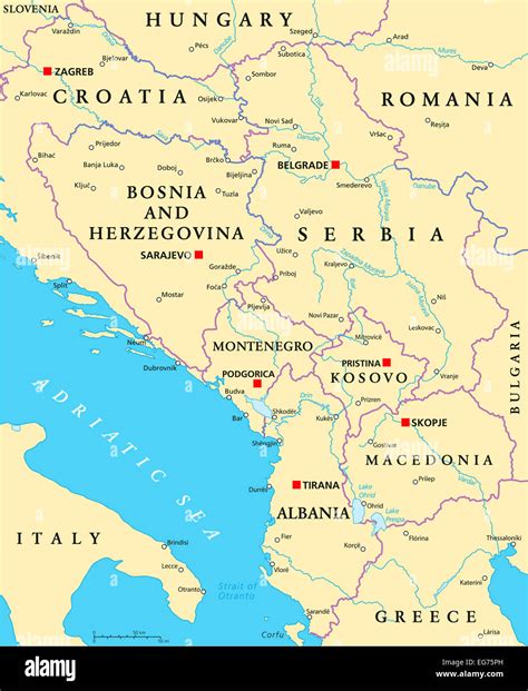 Balkan Peninsula Political Map