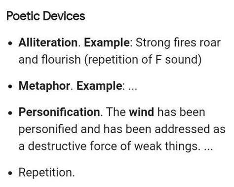 Give 2 Literary devices used in the poem "Wind" With example - Brainly.in