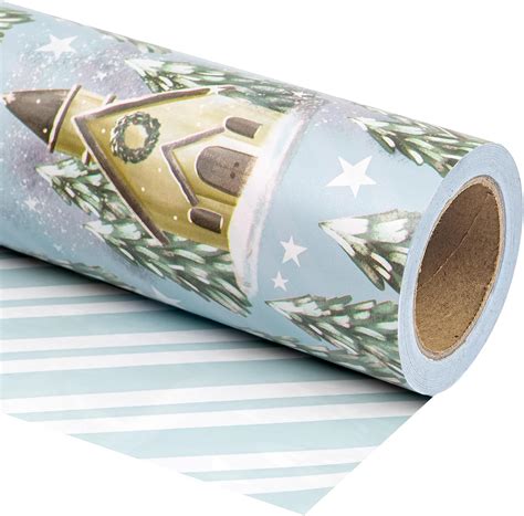 Amazon.com: WRAPAHOLIC 30 Inch Jumbo Reversible Christmas Wrapping ...