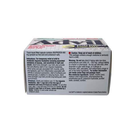 Advil Extra Strength Ibuprofen 400mg (24 Gel Capsules) – beyondRx.ca (by 99 Pharmacy)