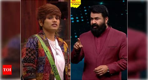 Bigg Boss Malayalam 5: Host Mohanlal slams Anjuz for her contradictory ...