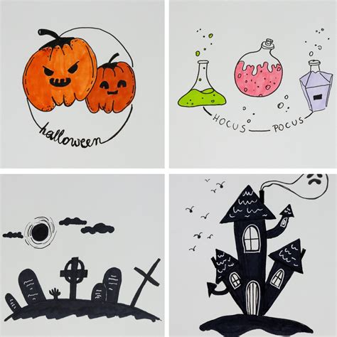 Easy Halloween Drawings Fun And Easy Halloween Drawings For Kids
