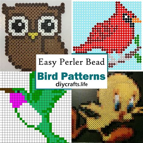 10 Easy Perler Bead Bird Patterns For Kids - DIY Crafts
