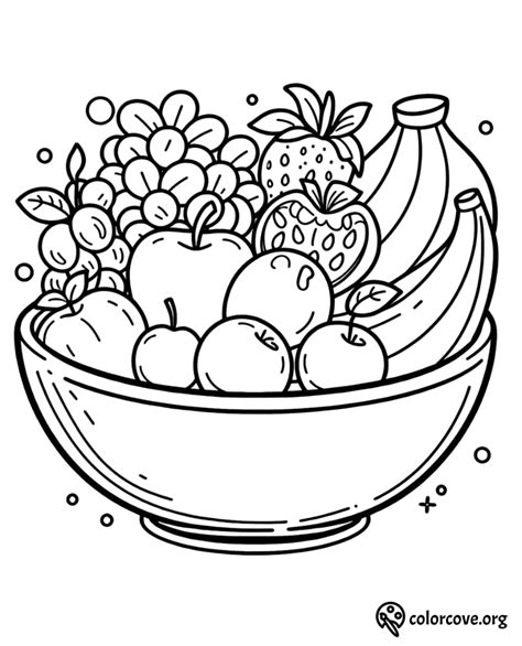 30 Free Healthy Food Coloring Pages – The Color Cove