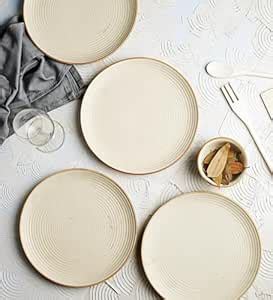Buy Miah Decor Ceramic Quarter Plates Small Dinner Plates Set of 4 ...