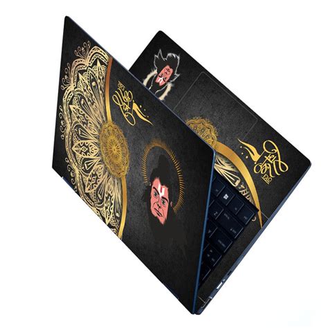 Laptop Skin - Lord Hanuman Face on Golden Spiral for 15.6 inch Laptop ...