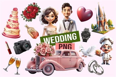 Wedding Clipart Pack Graphic by Black Spade Design · Creative Fabrica