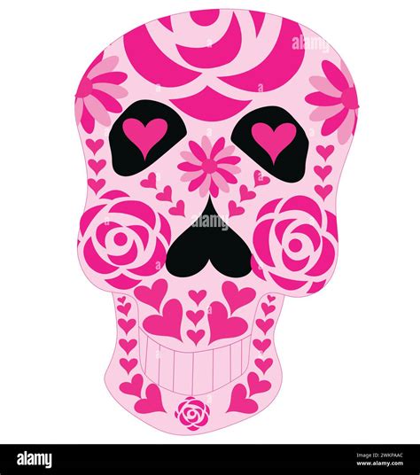 Dead day skulls. Mexican sugar human head bone Halloween tattoo dia de ...