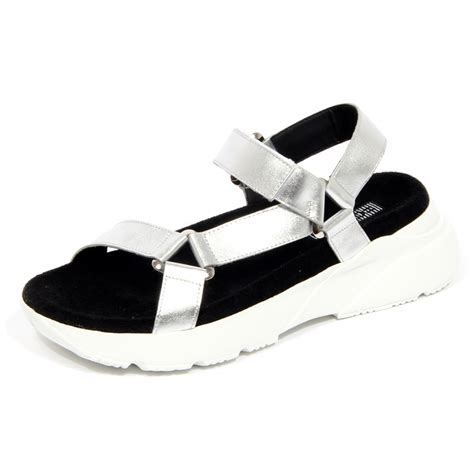 G1592 sandalo donna HOGAN H466 silver leather sandal women
