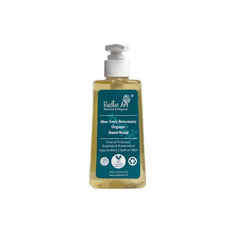 Buy Rustic Art Aloe Vera Rosemary Organic Hand Wash — Vanity Wagon