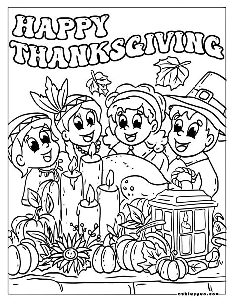 Thanksgiving Coloring Pages Archives - Ashley Yeo