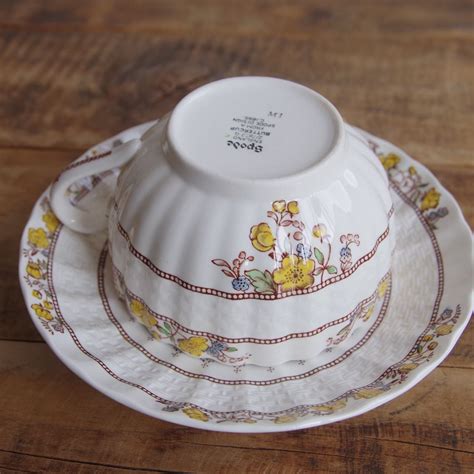 スポード バターカップ ティーカップ ソーサー Spode Buttercup きんぽうげ 花柄 #250321-2 ヴィンテージ食器 ...