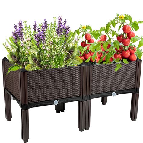 Amazon.com: Souwuokoo Raised Garden Bed with Legs Planter for Outdoor ...