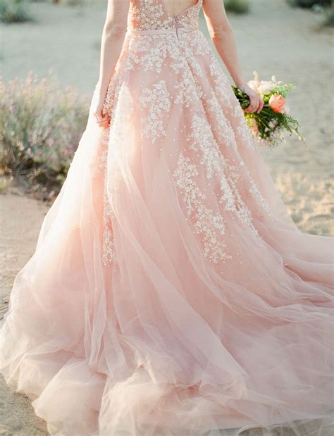 A Dreamy Pink Wedding Dress captured in Joshua Tree | Blush pink ...