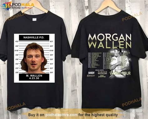 Morgan Wallen Mugshot Country Music Shirt, Morgan Wallen Fan Gift ...