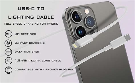 AILKIN USB C to Lightning Apple Certified (Mfi) Sync & Charge Cable for ...