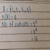 list the sub sets of B={1234} - Brainly.in