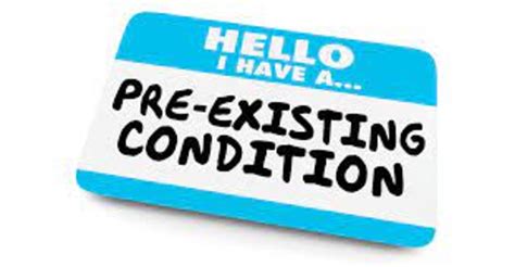 Image result for Pre-Existing Condition Example